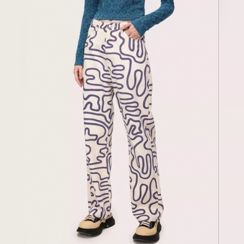 Zara printed jeans size 4